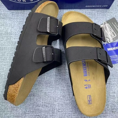 Sandalias Birkenstock Arizona negras Birko-Flor unisex estrechas 37-41/anchas 42-45 Foto 1 de 4