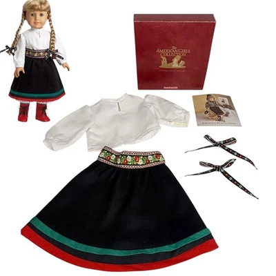 American Girl Kirsten Invierno Conjunto Falda Blusa Corbatas Pleasant Co 1993 Caja Foto 1 de 4