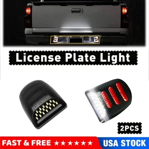 For Chevy Silverado GMC Sierra 1500 2500 LED License Plate Light Red DRL Tube - Picture 1 of 12