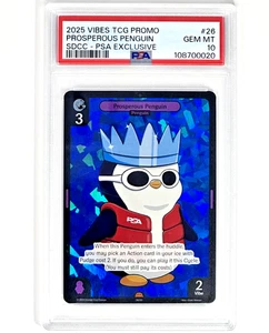 GEM MINT 10 ARTIC ICE FOIL PROMO ***Propserous Penguin*** Vibes TCG Evrything - Picture 1 of 2