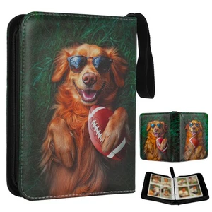 4 Pocket Dog Trading Card Binder - Top Loader Card Binder for 440 Pocket, Por... - Picture 1 of 7