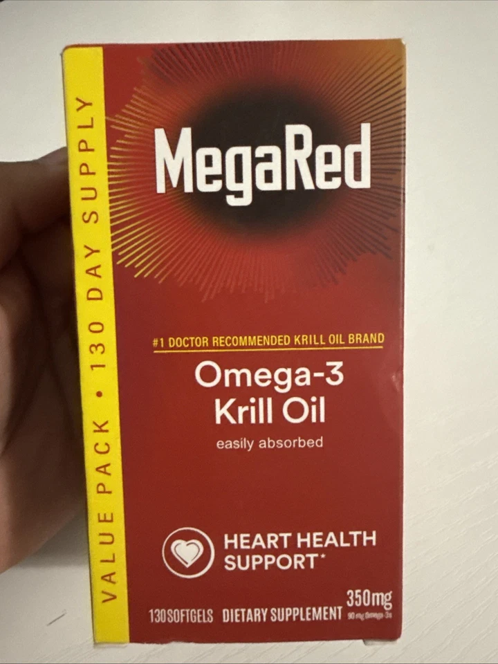 MegaRed - Aceite de krill Omega-3 350 mg cápsulas blandas (130 unidades en una botella) Foto 1 de 1