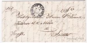 Spittal,Ex offo,kompletter Faltbrief,Ortsbrief,1859 - Picture 1 of 3