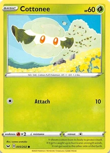Cottonee 005/202 SWSH01 Sword & Shield Base Set Pokemon 007995 - Picture 1 of 2