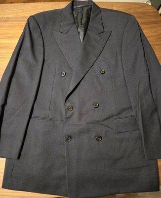 Blazer Hickey Freeman Nordstrom Doble Pecho Regent 43r Pico Solapa Lana Foto 1 de 4