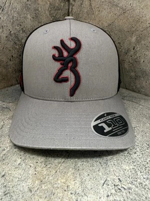 Gorra de béisbol Browning Bloodline 308110611 gris - cierre trasero a presión malla trasera Foto 1 de 2