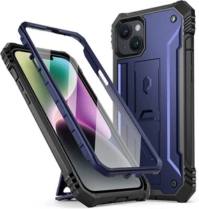 Poetic Revolution Case for iPhone 14 Plus 6.7 inch 2022 with Kickstand Navy Blue - Picture 1 of 5