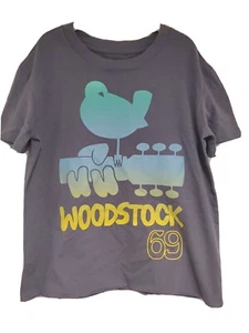 New Woodstock '69 Music Festival Gap Kids Medium (8) Hendrix Baez Joplin CCR Tee - Picture 1 of 5