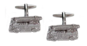 Feuerwehr Auto Manschettenknöpfe silbern glänzend MM0589  wahlweise m. Box - Bild 1 von 4