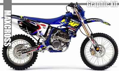 KIT COMPLETO DE GRÁFICOS MAXCROSS YAMAHA WR250F WR450F YZ250F YZ450F 2003-2006 FM1 - Imagem 1 de 2
