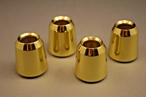 4 Candle Followers for 7/8" candle, New Burners, Solid Brass Toppers (4 pieces), - Picture 1 of 8