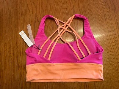 Victoria’s Secret Sport bra Sz  Small With Black Mark On The Orange Band See Pic - Image 1 of 3