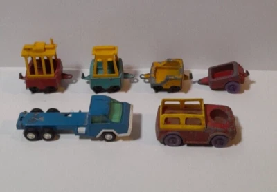 Vintage 60s-70s Lot Of 6 Toy Cars Tootsie Toys - Image 1 of 4
