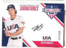 2020 Panini USA Stars and Stripes Austin Martin AUTOGRAPH AUTO #/499