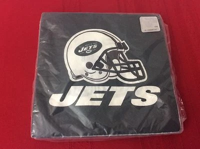 NWT    NFL 669522-Creative Converting 16 Count New York Jets Lunch Napkins (S3) - Image 1 of 3