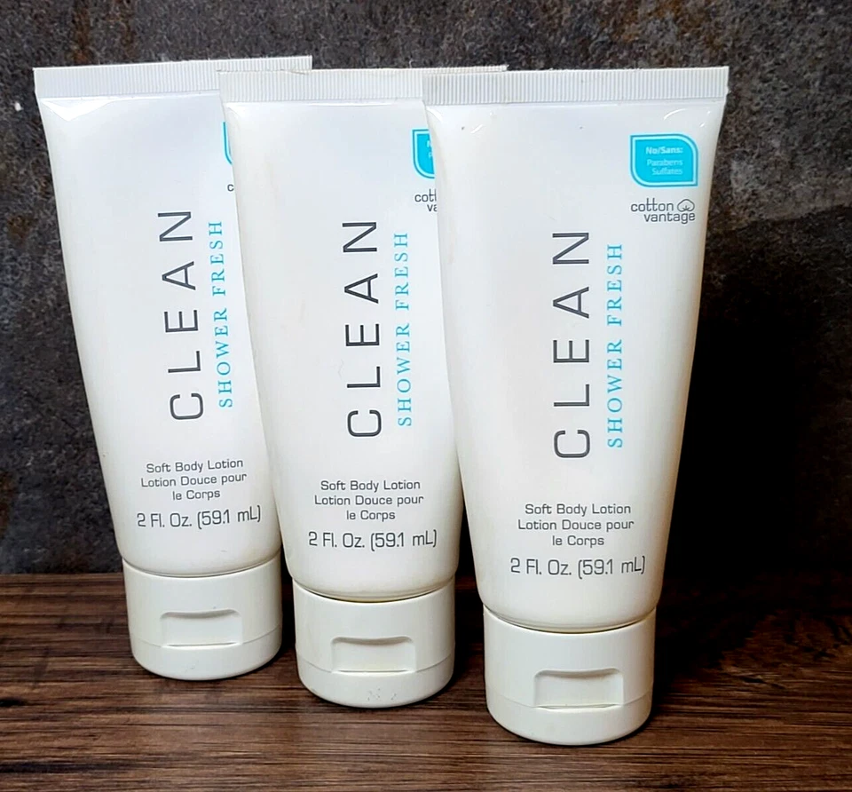 3X Clean ~ Shower Fresh ~ soft body lotion, 2 oz travel size, sealed - Image 1 of 1