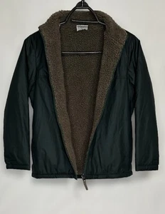 Patagonia Boy’s Size M 10 Everyday Reversible Jacket Full Zip Green Brown Fleece - Picture 1 of 12