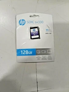 HP SDXC sx330 128 GB Class 10/UHS-I U3 SDXC C4 & 95MB/s For Camera Or Computer - Picture 1 of 1