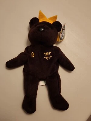 NWT Roger Maris #9 HR Home Run King Bamm Beanos Beanie Baby Plush Bear - Image 1 of 4