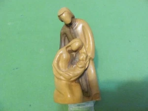 Escultura artística tallada en madera de María José y el Niño Jesús 51/4" - Imagen 1 de 5