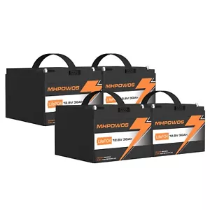 MHPOWOS 12V 30Ah LiFePO4 Battery Pack 3000+ Cycles Rechargeable Battery lot - Picture 1 of 10