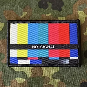 NO SIGNAL Sublimated Morale Patch Hook/Loop LATE NIGHT TV SIGN OFF VIDEO EDIT - Picture 1 of 6