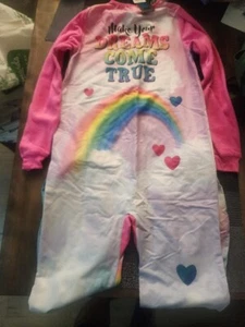 Girl Pajama jellyfish kids pink unicorn rainbow 10-12 years - Picture 1 of 2