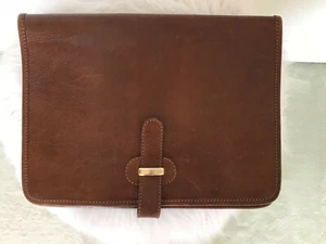 Buchhülle Notizbuch-/ Kalenderhülle Organizer Leder braun - Bild 1 von 4