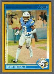 2024 Panini Score Derwin James Gold Zone #/50 Chargers SP - Picture 1 of 2
