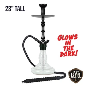 23" Black Hookah Set - RIP by BYO Hookahs Shisha 1 Hose - Picture 1 of 8