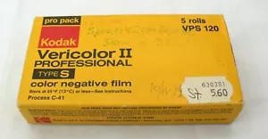 Kodak Vericolor II Professional Type S expired 120 color roll film - 5 pack - Picture 1 of 3