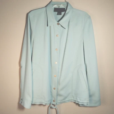 Chaqueta para mujer Yansi Fugel verde menta larga Slv cordón microfibra talla XL Foto 1 de 4