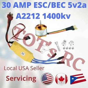 A2212 1400KV Motor 30A ESC 3s ESC DEANS | XT60 | RC Flugzeug Heli Drohne FPV Wing - Bild 1 von 14