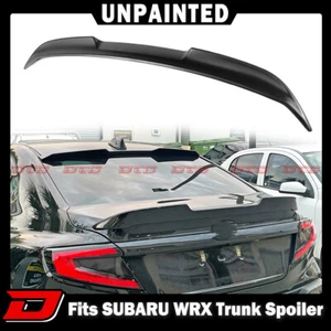 Matte Black Fits SUBARU WRX 4DR Sedan VB V Type Rear Trunk Spoiler Wings 2025 - Picture 1 of 6