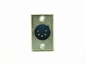 MONTAJE DE PANEL DE MICRÓFONO DE 1 PIEZA - 5 PINES XLR TIPO SOLDADURA MASCULINA # 121175/12-1175 - Imagen 1 de 2