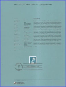 USA5 #3830 U/A PÁGINA DE RECUERDO FDC garceta nevada - Imagen 1 de 1