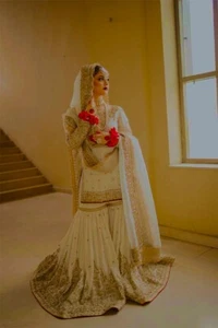 SALWAR KAMEEZ INDIO PAQUISTANÍ BODA FIESTA ROPA VESTIDO TRAJE BOLLYWOOD SHARARA 1 - Imagen 1 de 9