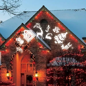 LED Laser Projektor licht Außen Beleuchtung lichterkette garten weiß weihnachten - Bild 1 von 5