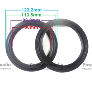 2pcs 5Inch Rubber surround DIY Fit For Mo rel Speaker 123-113-98-90MM - Picture 1 of 5
