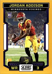 2023 Score #346 Jordan Addison Gold - Picture 1 of 2