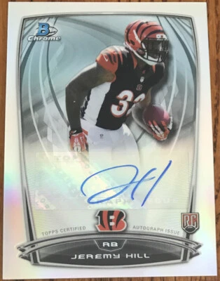 2014 Bowman Chrome Rookie Autographs Refractors Jeremy Hill RCRA-JH - Image 1 of 2