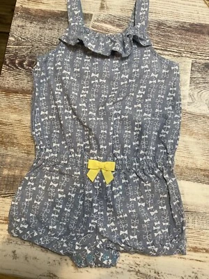 Gymboree girls beachy romper Size 3T cotton adorable Snapped Shorts One Piece - Image 1 of 4