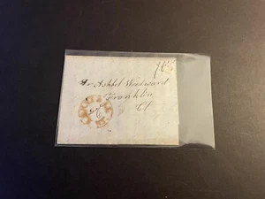 US 1849 Stampless Cover +Red Hannibal NY CDS +Letter of Heirs from Deceased Aunt - Picture 1 of 1