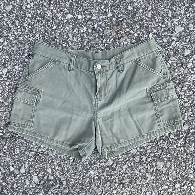 Pantalones Cortos Ralph Lauren Para Mujer 4 Verde Carga Tiro Bajo Desgarro Aire Libre Senderismo Grunge Foto 1 de 4