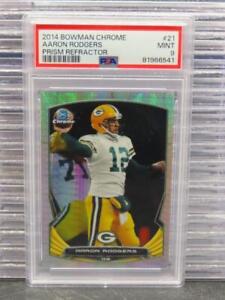 2014 Bowman Chrome Aaron Rodgers Prism Refractor #2/10 PSA 9 MINT Packers