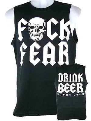 Stone Cold Steve Austin Drink Beer F Fear Sleeveless Muscle T-shirt Cover
