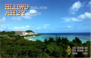 VTG HAM RADIO CQ QSL QSO CARD HL1IWD/AH2Y SEOUL KOREA GUAM - Picture 1 of 2