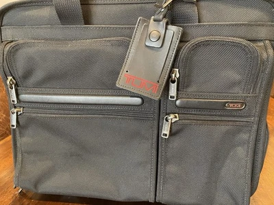 Tumi Alpha Deluxe Rolling Laptop Briefcase  17" Black Ballistic Nylon 26103D4 - Image 1 of 4