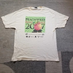 Vintage Peachtree Road Race Shirt Mens XL Yellow 2007 Y2K Atlanta Georgia Run - Picture 1 of 8