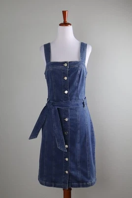 Vestido sin mangas de mezclilla suave diario WHITE HOUSE BLACK MARKET NUEVO CON ETIQUETAS $155 talla 6 Foto 1 de 4